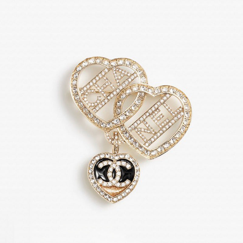 CC Triple Heart Gold Brooch