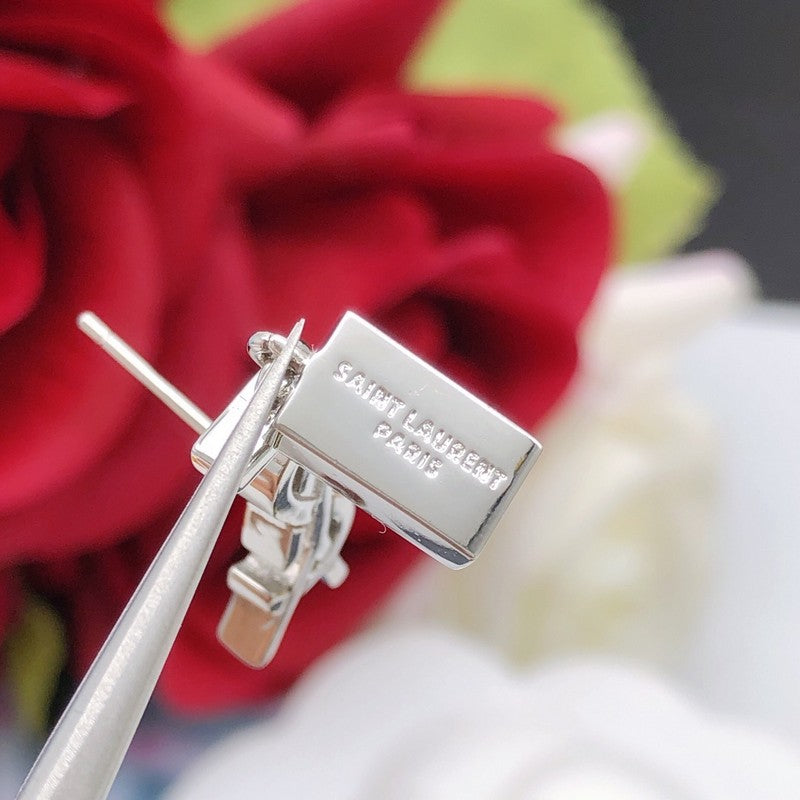 Saint Crystal White Gold Earrings