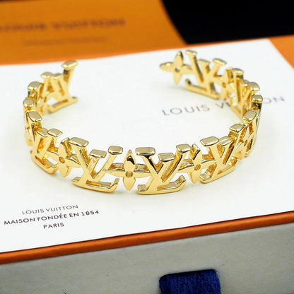 Louis Monogram White Gold Bracelet