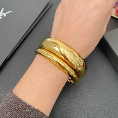 Saint Wide Gold Bracelet