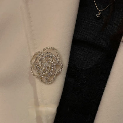 CC Camellia Pearl Brooch